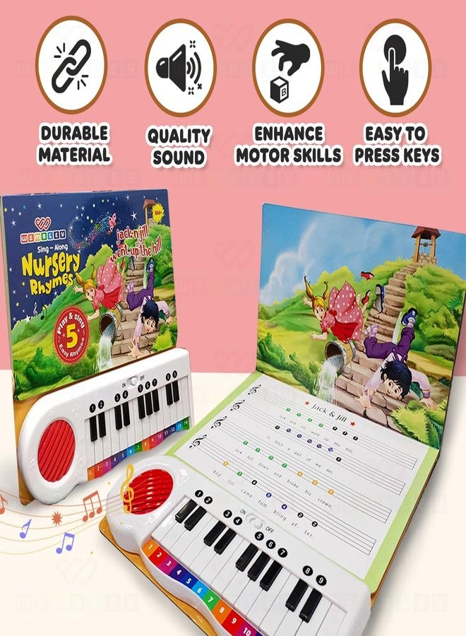 Wembley Educational Piano Soundbook for Kids| Musical Book with 5 Classic Nursery Rhymes for| Kids Learn & Play Sound Book with Rhymes| Ideal As A Gift for Interactive Learning for Age 1 and Up - Image 5